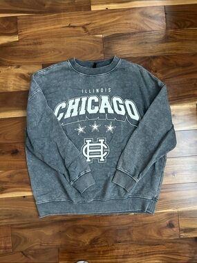 Divided Gray Chicago Graphic Crewneck Sweatshirt